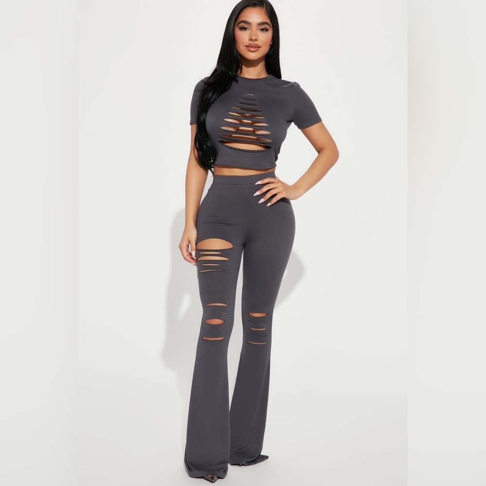 All Slashed Out Legging Set - Fashion Nova - M
